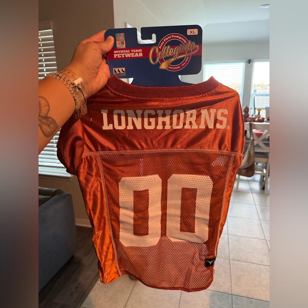 Pets First Texas Longhorns Pet Jersey in Burnt Orange